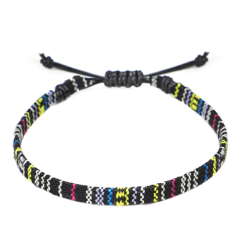 Hand Woven Rainbow Anklet