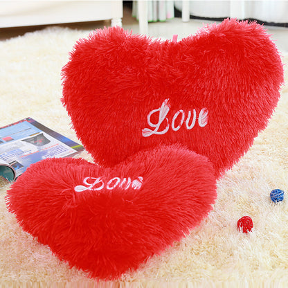 Red Heart Pillow Sofa Cushion
