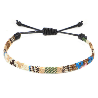 Hand Woven Rainbow Anklet