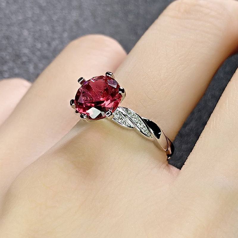 European Luxury Red Tourmaline Ring