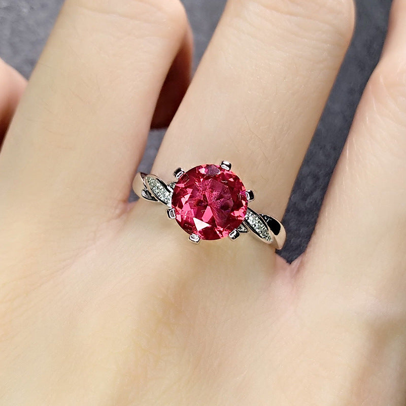 European Luxury Red Tourmaline Ring