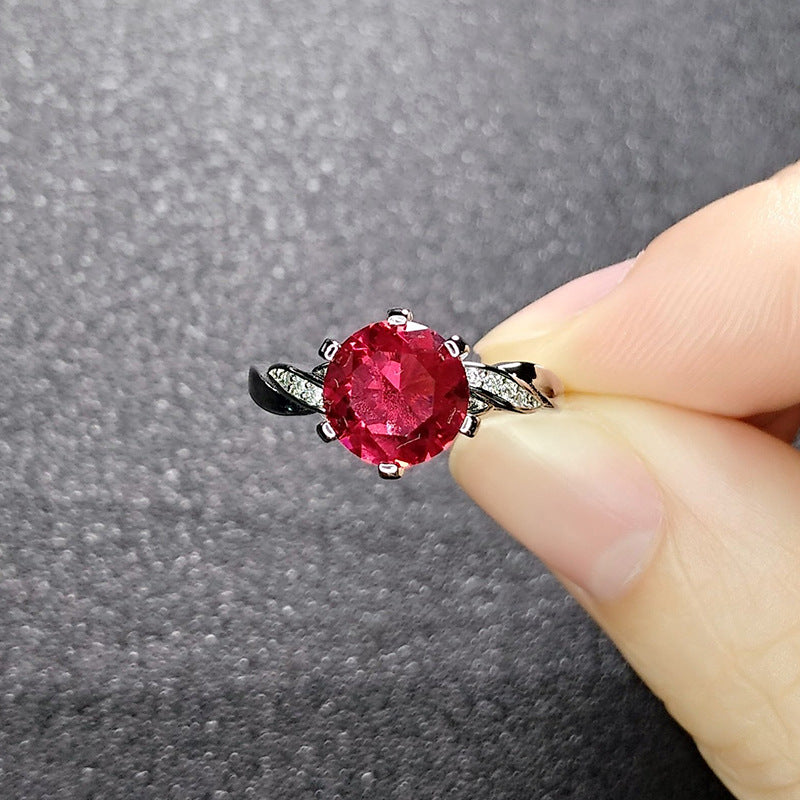 European Luxury Red Tourmaline Ring