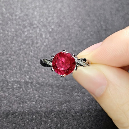 European Luxury Red Tourmaline Ring