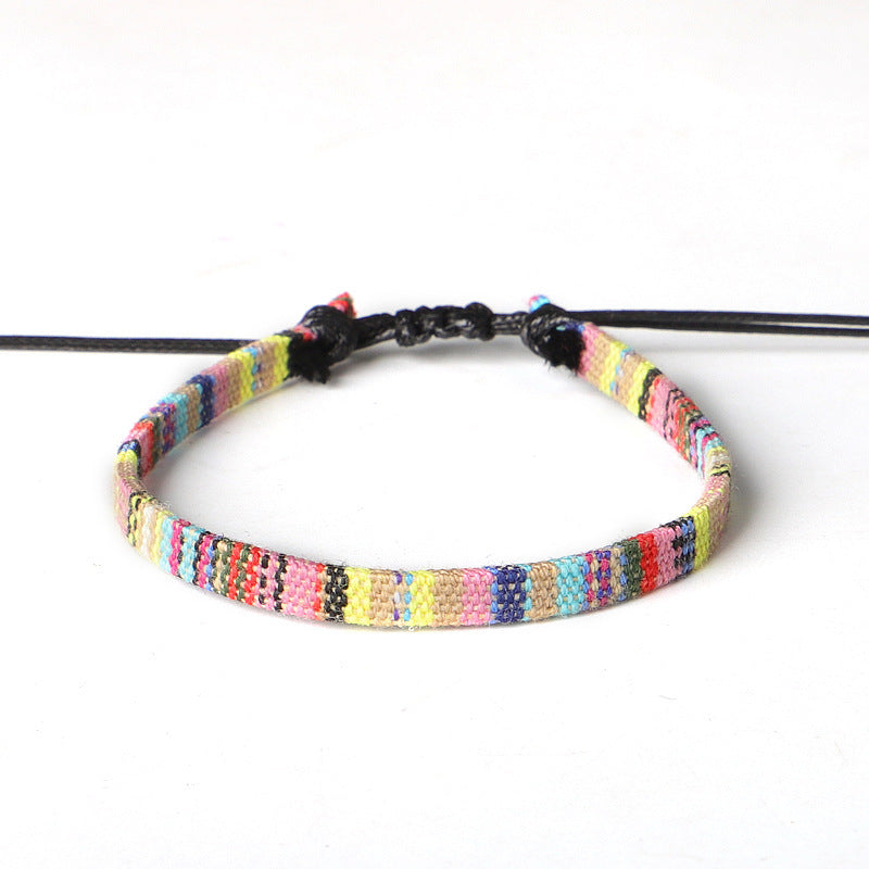 Hand Woven Rainbow Anklet