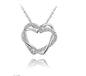Customized Double Diamond Heart Necklace And Earring Set