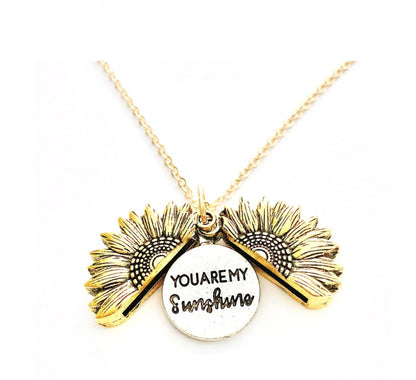 Sunflower Double Lettering Necklace