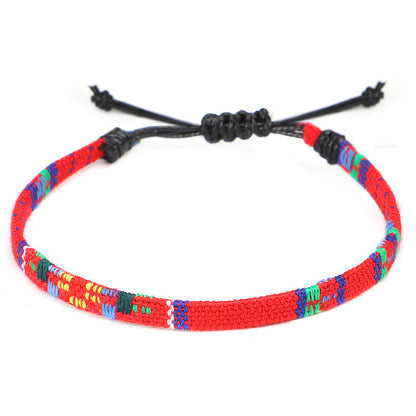 Hand Woven Rainbow Anklet