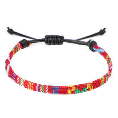 Hand Woven Rainbow Anklet