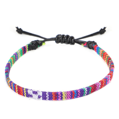 Hand Woven Rainbow Anklet